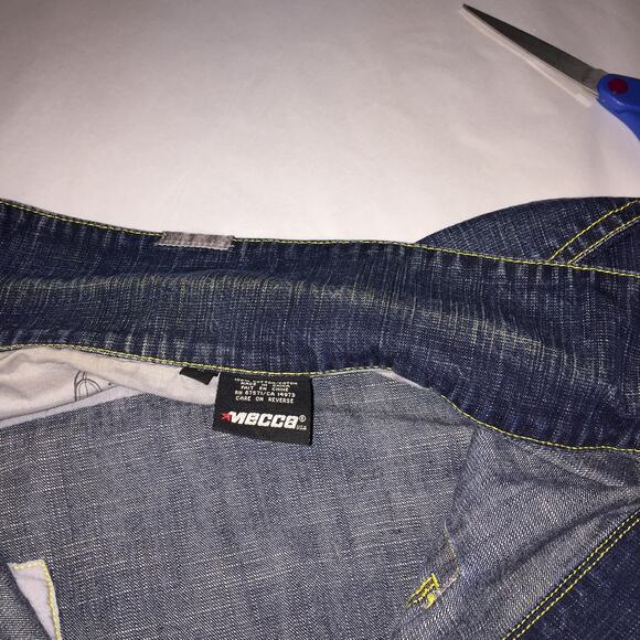 Men's MECCA Denim Jacket size L flaws - Picture 4 of 13